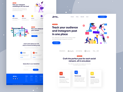 Instagram Marketing Tools- SAAS Landing Page Design