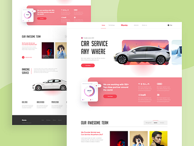 Car Service Company - Landing Page Desgih