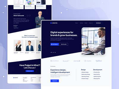 Digital Agency - Landing Page Design 2020 trends clean design design agency digital agency landing page landing page design landingpage minimal ui uiux user experience user interface web design webdesign website website concept website design