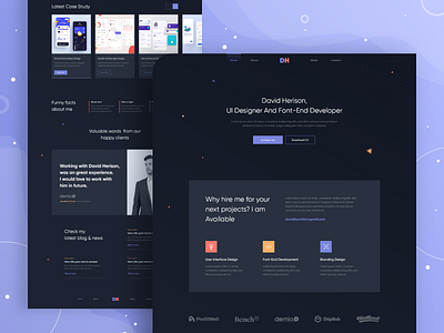 Portfolio - Homepage Design by Rudra Ghosh on Dribbble
