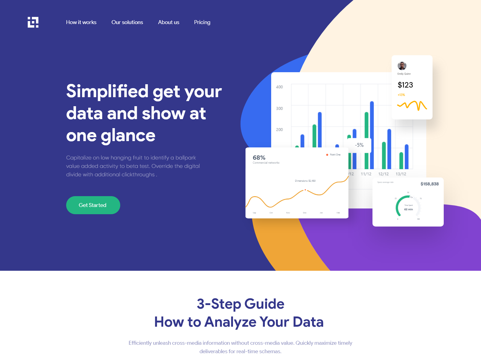 Analytics Software Saas Landing Page by Rudra Ghosh for Team Oreo on
