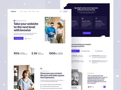 Booster Landing Page - Webflow Business Template