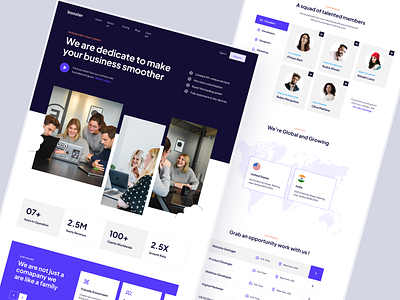 Booster About us / Company Page - WF Template about us blue business website clean company company website design inner pages landing page landingpage new web design rudra ghosh web design webflow webflow template website website template