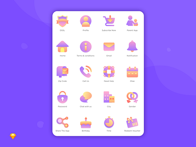 Icon Set app design flat icon illustration logo ui ux vector