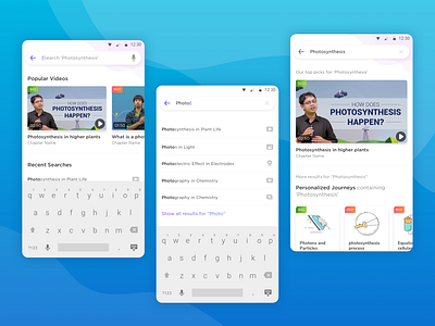 BYJUS Search design illustration recommendation search search results search suggestions ui ux