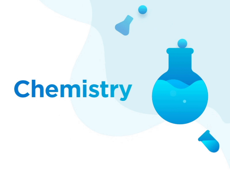 Chemistry Title Animation after effects animation app branding byjus design education educational flat icon illustration minimal motion motion graphics typeface typo typography ui ux vector