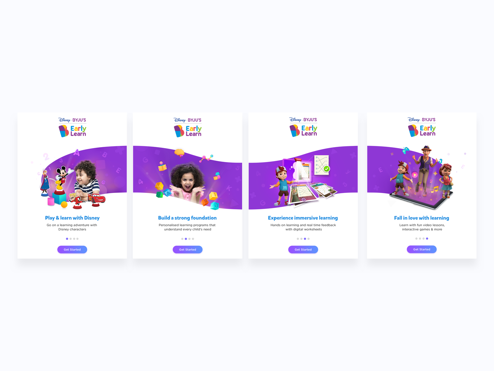 Onboarding - Disney . BYJU'S Early Learn by BYJUS on Dribbble