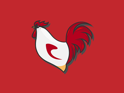 Red Rooster animal chicken logo rooster rooster logo vector