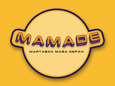 RETRO STYLE food logo pancake martabak
