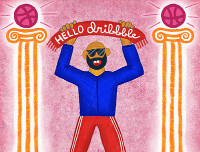 Hello Dribbble! debut illustration illustrator sport