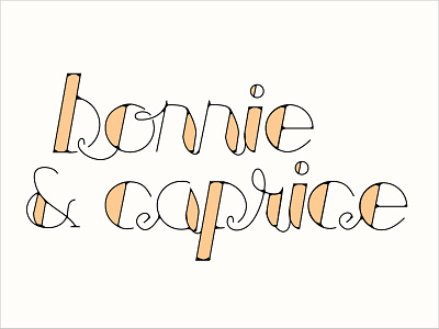 Bonnie & Caprice Logo critique lettering logo typography work in progress