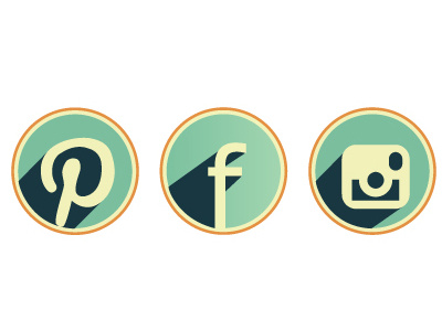 Social Media Icons facebook icons instagram pinterest