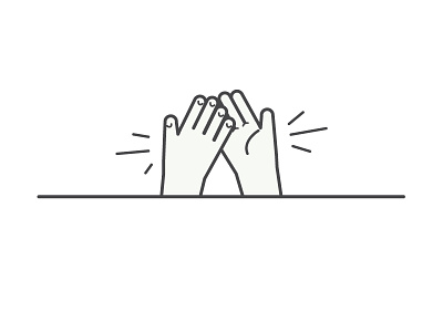 High Five clap hands high five icon illustration