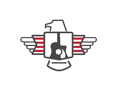 Memorial Day Email Header acoustic america eagle guitar icon memorial stripes wings
