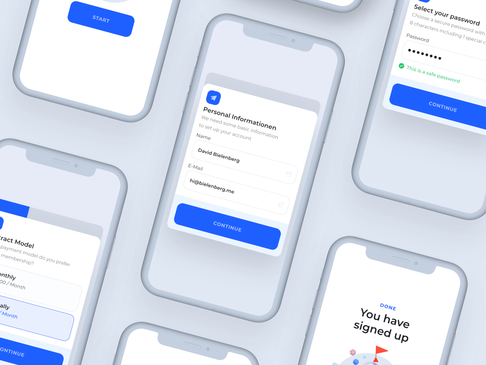 Mobile Sign up flow 📱 by David Bielenberg on Dribbble