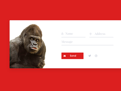 Contact Harambe ape contact daily dailyui flat gorilla interface minimal