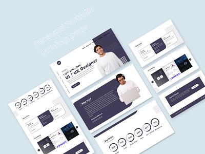 Personal Portfolio Landing Page design landing page landing page design minimal minimalism modern modern design personal portfolio portfolio portfolio design professional ui uidesign ux uxdesign visual design web website design