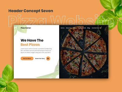 Pizza Website | Header Concept Seven adobe adobexd concept design creative design landingpage pizza uidesign uidesigner uiux uiuxdesigner uxdesigner uxdesigns visual design website websitedesign