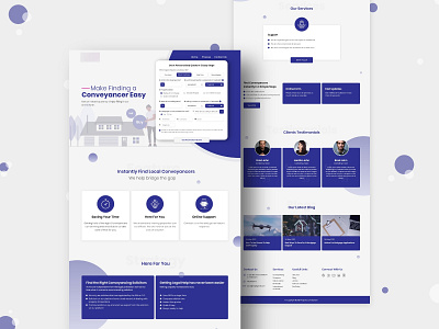 Website Landing Page UI Design | Conveyancer Easy adobe adobexd creative design design landingpages property uidesign uiux uiuxdesign uiuxdesigner visual design website websitedesign