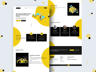 Website Landing Page UI Design | Manufacturing Company