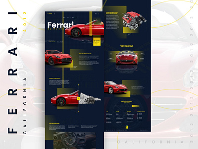 Ferrari California | Website Landing Page UI Design animation automobile bmw clean ferrari intraction landingpage luxary minimalist motion motion design porsche sports car uidesign uiuxdesign website design