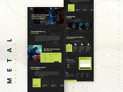 Metal Fabrication | Website Landing Page UI Design