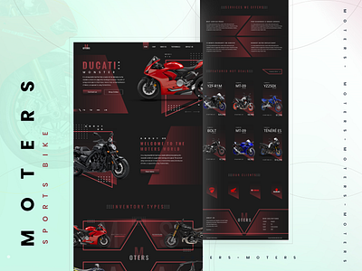 MOTERS | Sports Bike bikes bikeshop brand ducati harley davidson heavy bikes landingpage luxury minimalism modernism moters sports bikes suzuki uiuxdesign websites yamaha