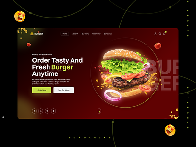 Burger Delivery Landing page | Website Design