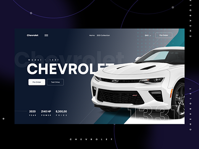 Chevrolet - Website Design 2021 design auto automotive car chevrolet clean concept design expensive homepage sports car typography ui ux webdesign website