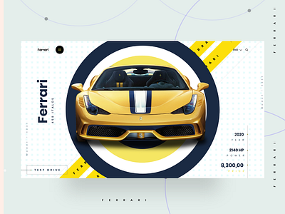 Ferrari - Website Design 3d animation auto automobiles bmw car website cars clean ferrari luxury luxury car minimal porsche sportscar ui ux webdesign website