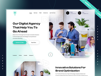 Digital Agency - Website Design agency landing page agency website business company corporate creative creative agency digital agency minimal modern portfolio ui unique user experience user interface ux