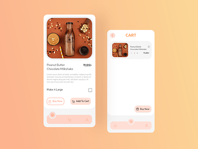 Keventers App Concept adobexd app design milkshake smoothie ui design