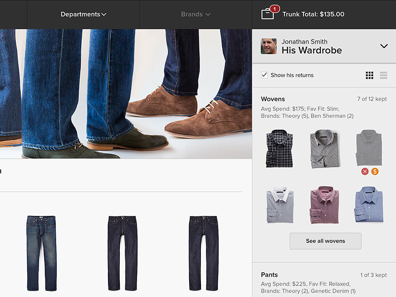 Wardrobe by Kim Ruelo for Trunk Club on Dribbble