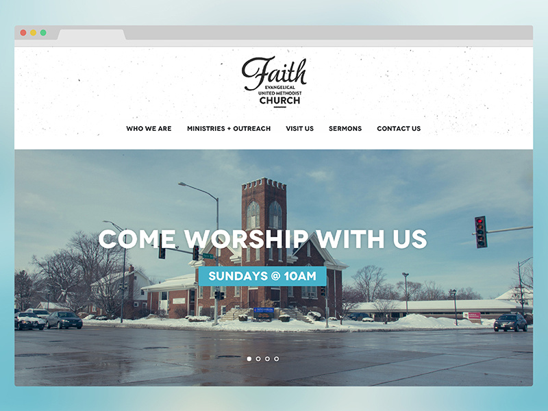 Faith Church faith church web site responsive single page scroll proxy wordpress logo identity authentic god