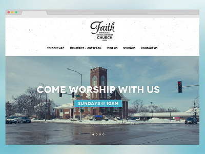 Faith Church authentic church faith god identity logo proxy responsive scroll single page web site wordpress