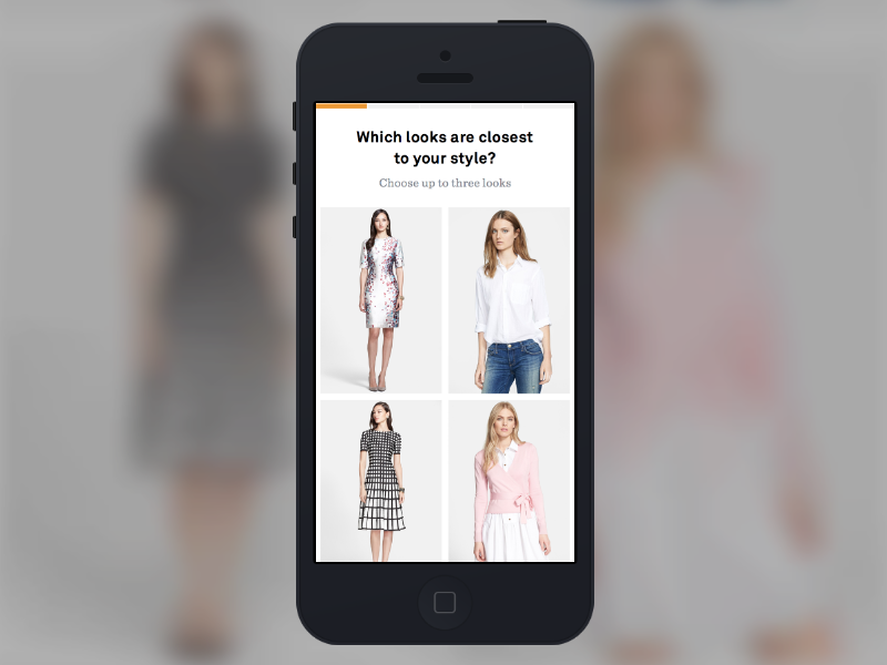 Trunk Club for Women Onboarding beta clothing made with invision minimal onboarding quiz signup style ui