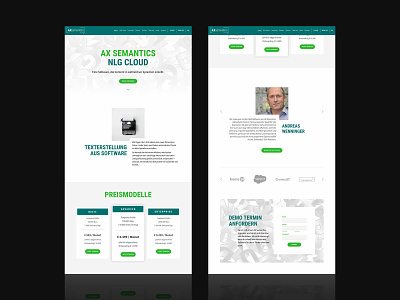 AX Semantics Relaunch Layout concept design relaunch webdesign