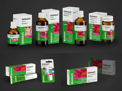 Madaus Echinacin Packaging Soft Relaunch adaptive design echinacin final drawing package design relaunch