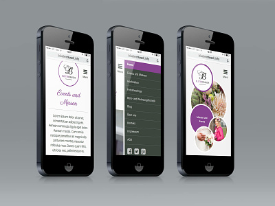 Blütenrausch Website Mobile Views responsive design webdesign