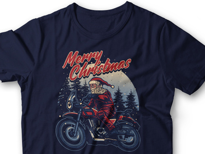 Santa Rider T-Shirt Design