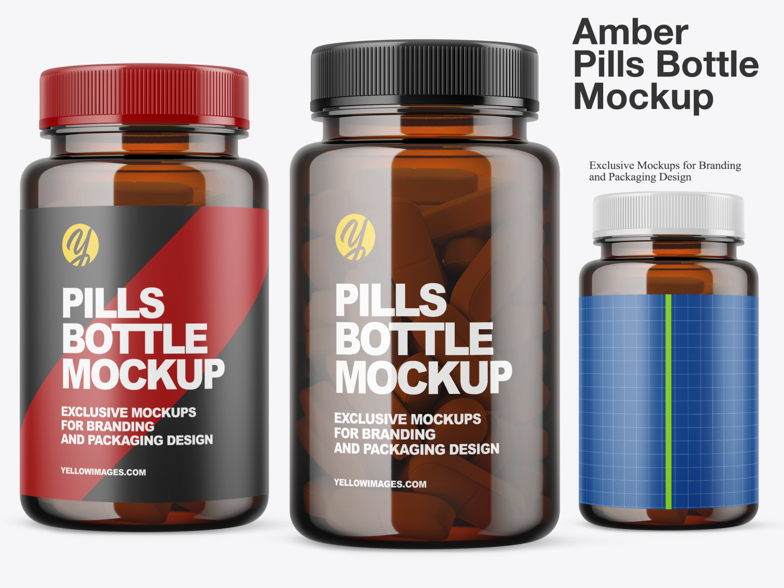 Download Amber Pills Bottle Mockup By Oleksandr Hlubokyi On Dribbble PSD Mockup Templates