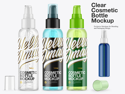 Download Clear Cosmetic Bottle Mockup By Oleksandr Hlubokyi On Dribbble