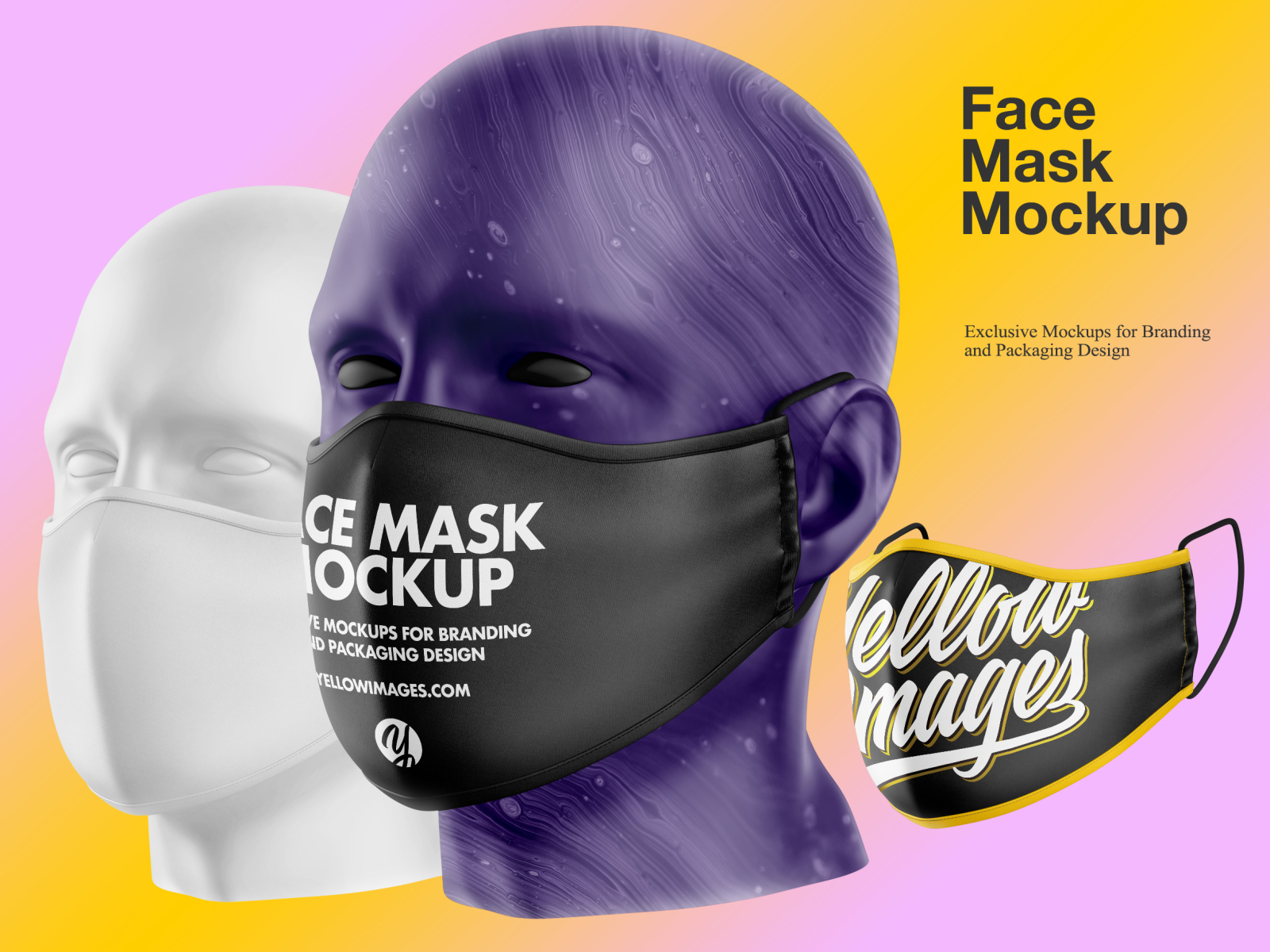 Download Face Mask Mockup By Oleksandr Hlubokyi On Dribbble PSD Mockup Templates