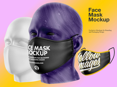 Face Mask Mockup design download download mockup face mask free medical mask medicine mockup yellow images
