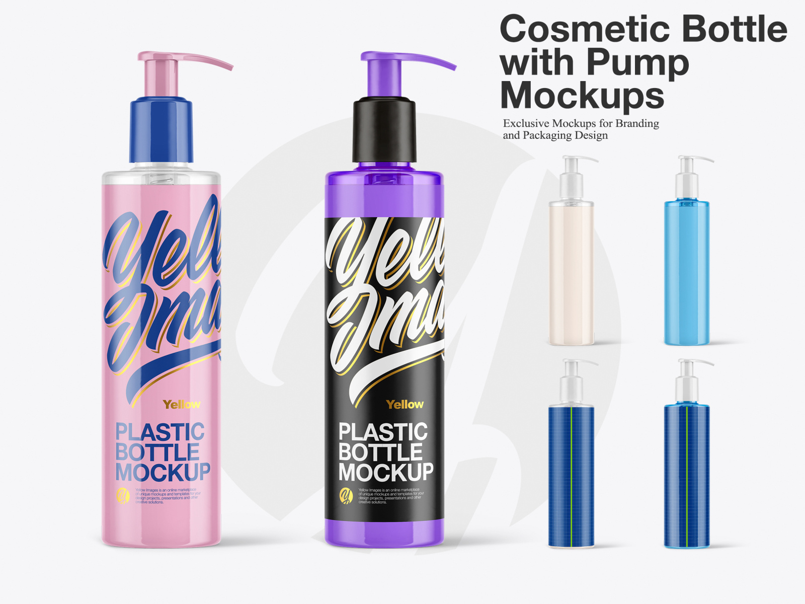 Cosmetic Bottle with Pump Mockups by Oleksandr Hlubokyi on Dribbble