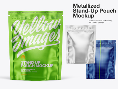 Metallized Stand-Up Pouch Mockup