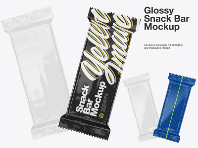 Glossy Snack Bar Mockup