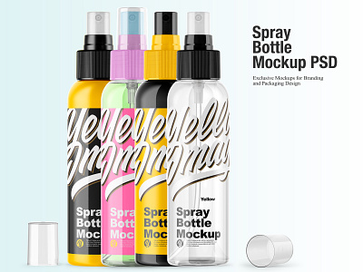 Spray Bottle Mockup 3d branding cosmetic cosmetology design mock up mockup psd spray spray bottle