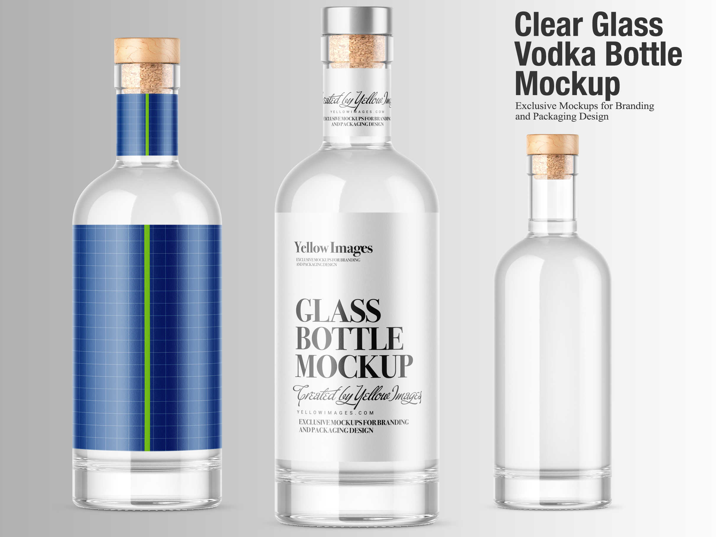 Download Glass Vodka Bottle Mockup By Oleksandr Hlubokyi On Dribbble PSD Mockup Templates