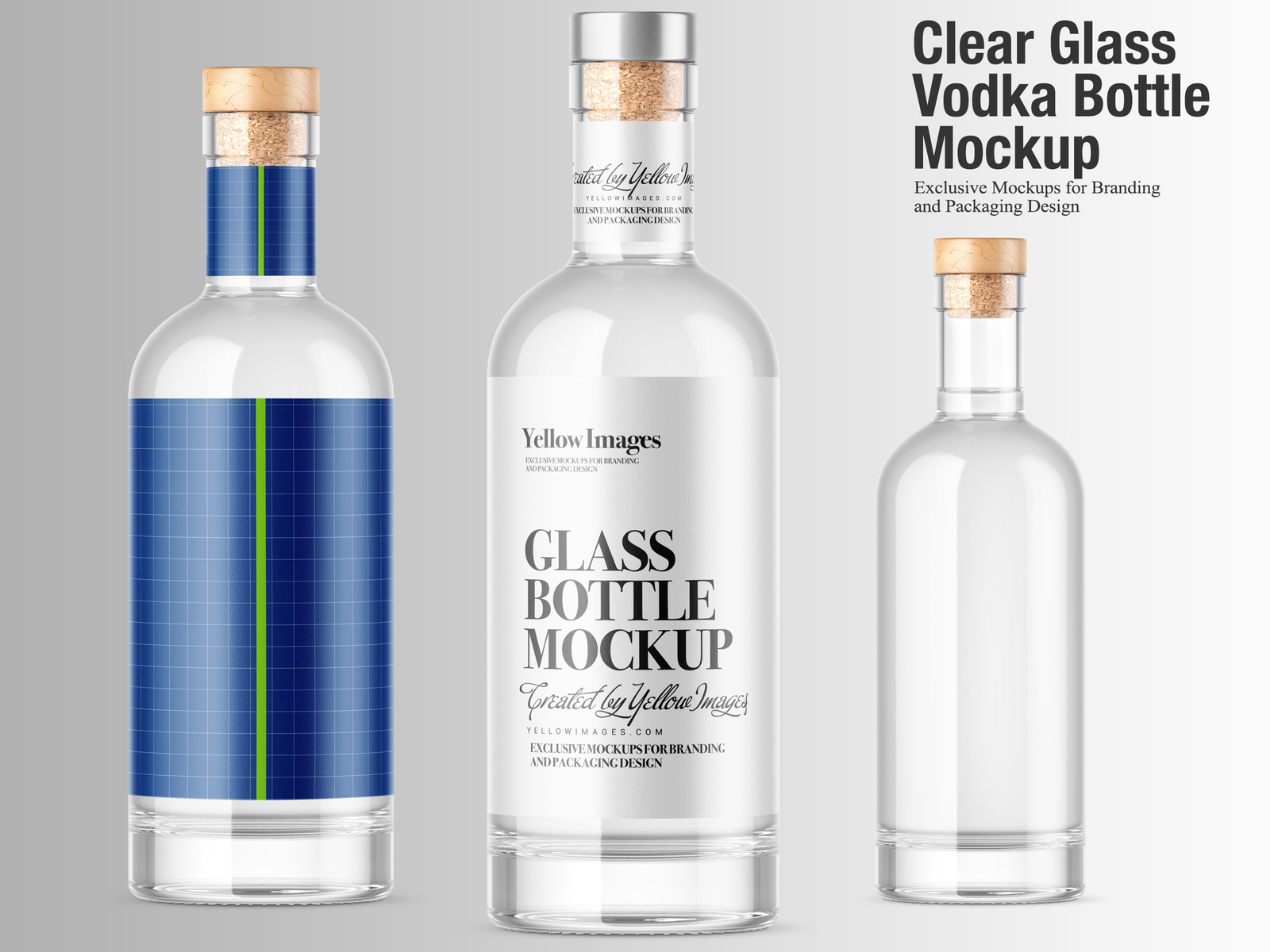 Download Glass Vodka Bottle Mockup By Oleksandr Hlubokyi On Dribbble